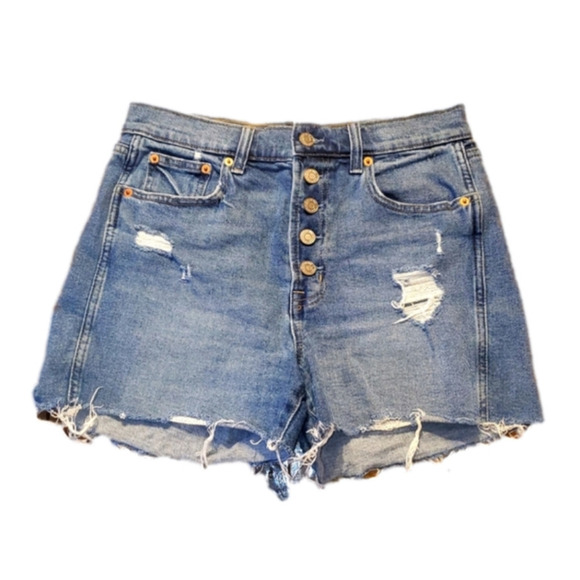 Gap Distressed Button Fly Denim Jeans Size 27 - Picture 1 of 12